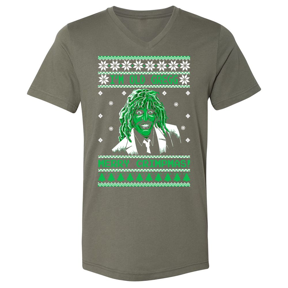 Unisex V-Neck T-Shirt - 9AKW1FDB - Military Green - 10