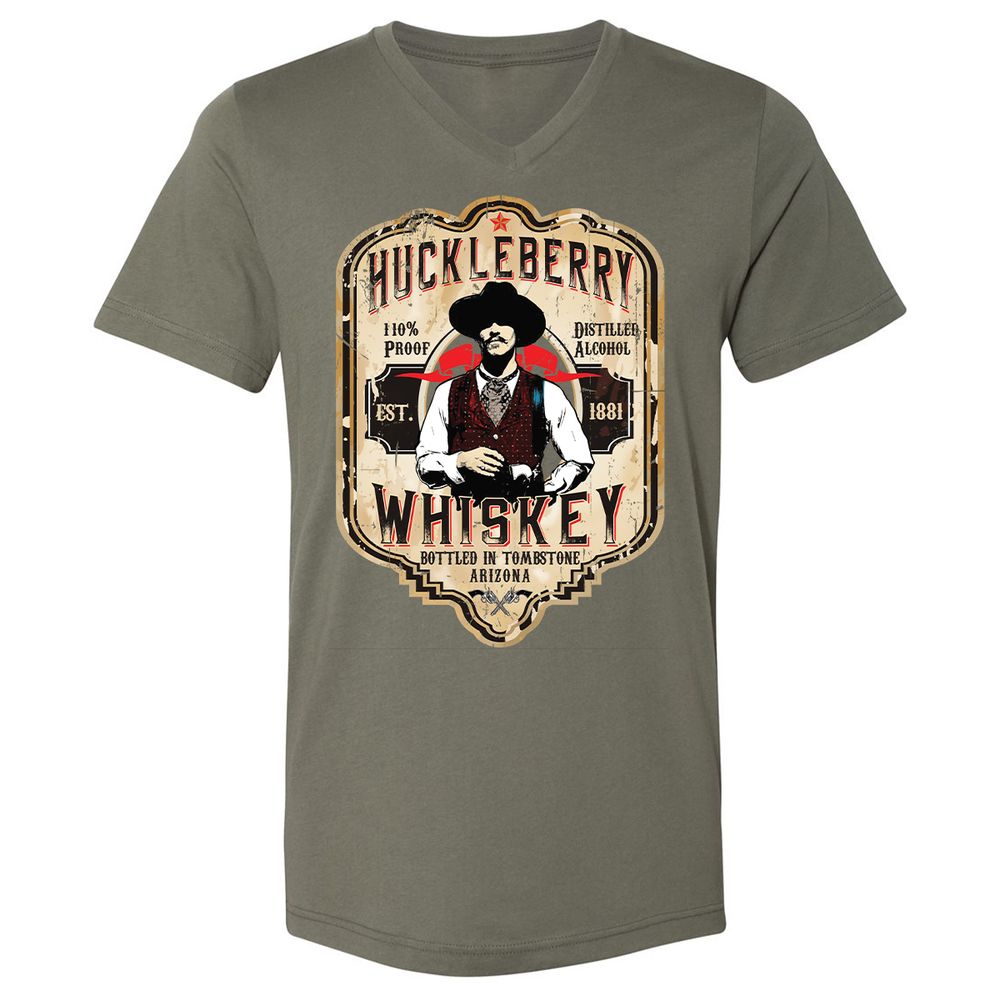 Unisex V-Neck T-Shirt - 2D9RNFH2 - Military Green - 10