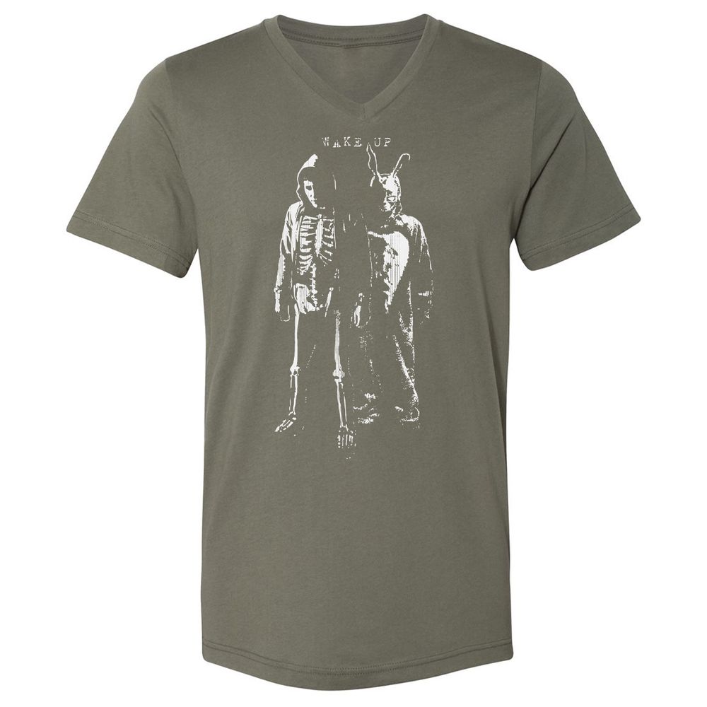 Unisex V-Neck T-Shirt - UEYGEB69 - Military Green - 10
