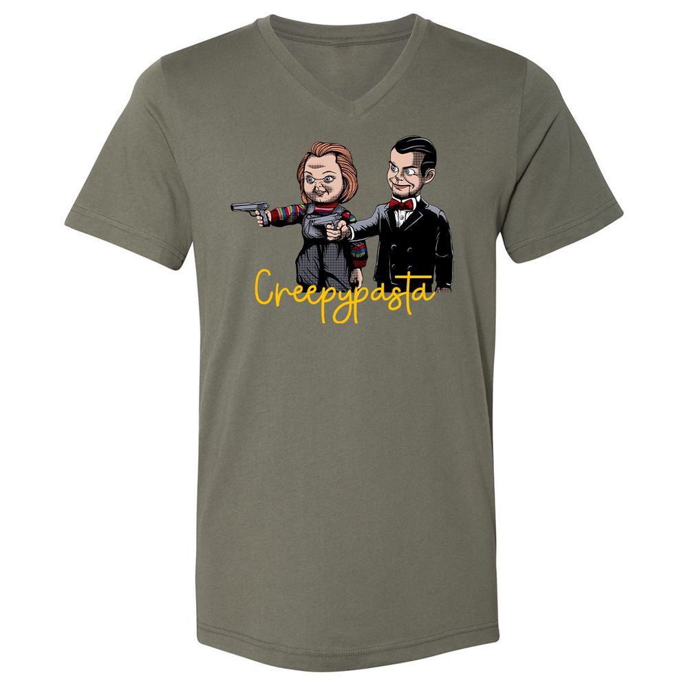 Unisex V-Neck T-Shirt - RMA5GQM2 - Military Green - 10