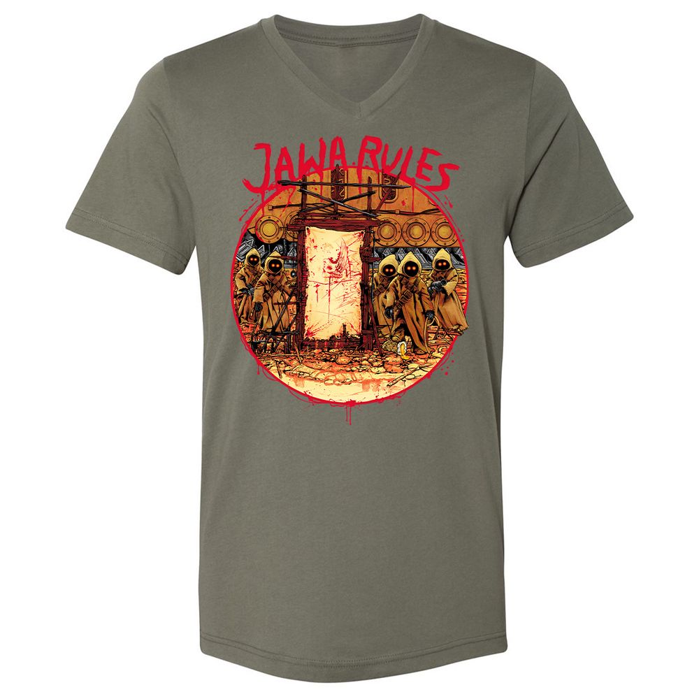 Unisex V-Neck T-Shirt - WBMRSXR2 - Military Green - 10