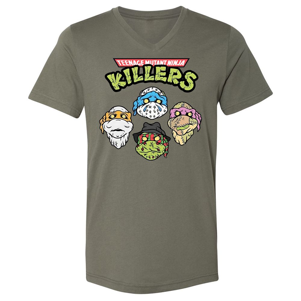 Unisex V-Neck T-Shirt - DLRR13F2 - Military Green - 10