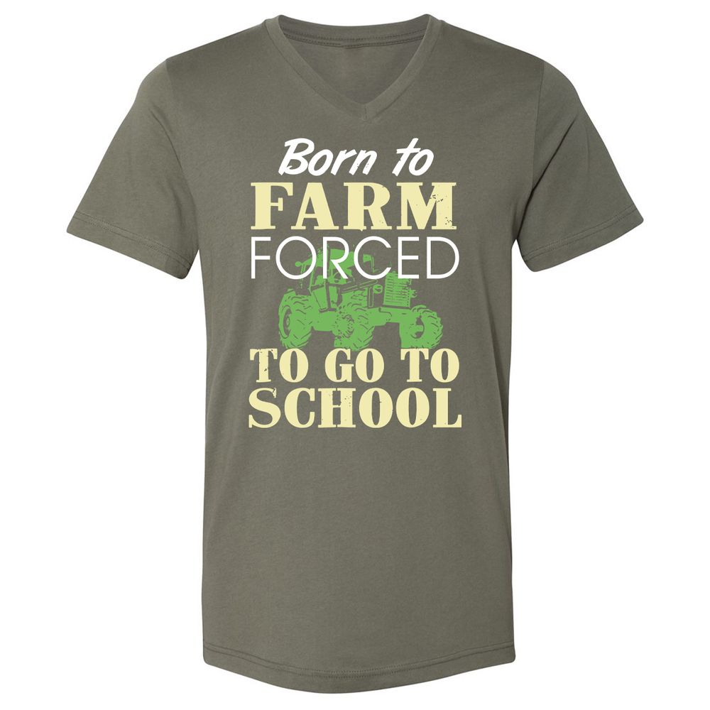 Unisex V-Neck T-Shirt - Z6YABT49 - Military Green - 10