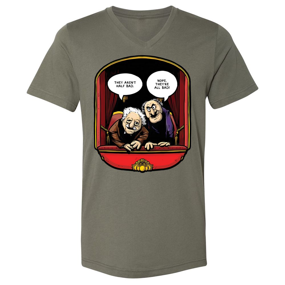 Statler and Waldorf (All Bad) - Military Green - 10