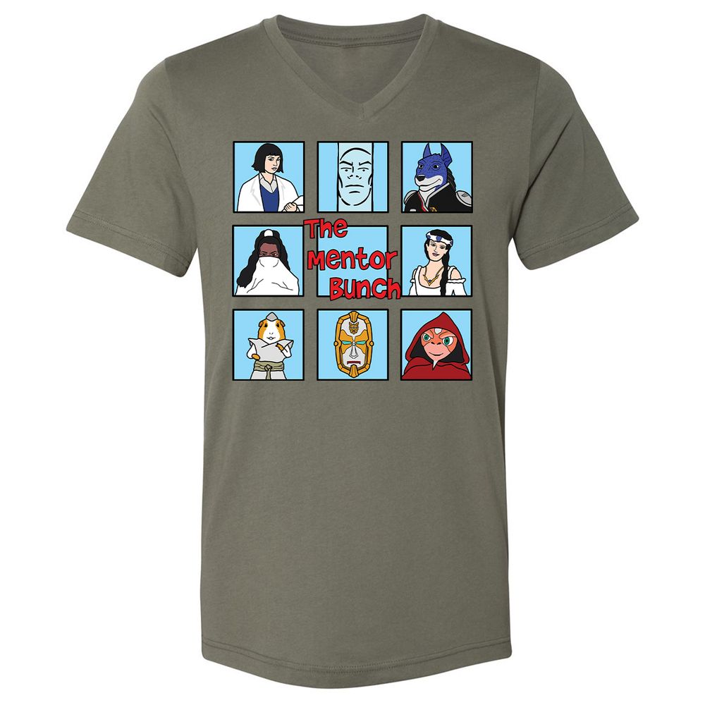 Unisex V-Neck T-Shirt - GMXKQ3HB - Military Green - 10