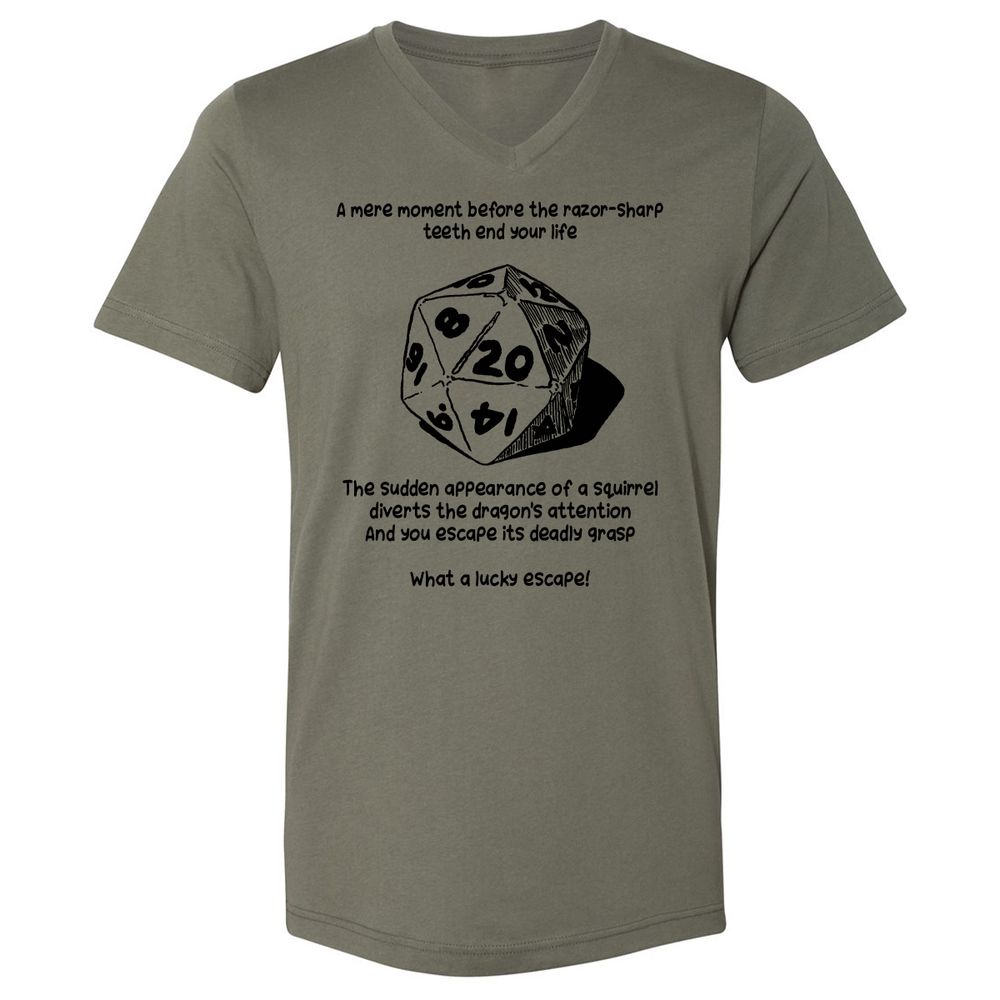 Unisex V-Neck T-Shirt - P1WHDFJJ - Military Green - 10