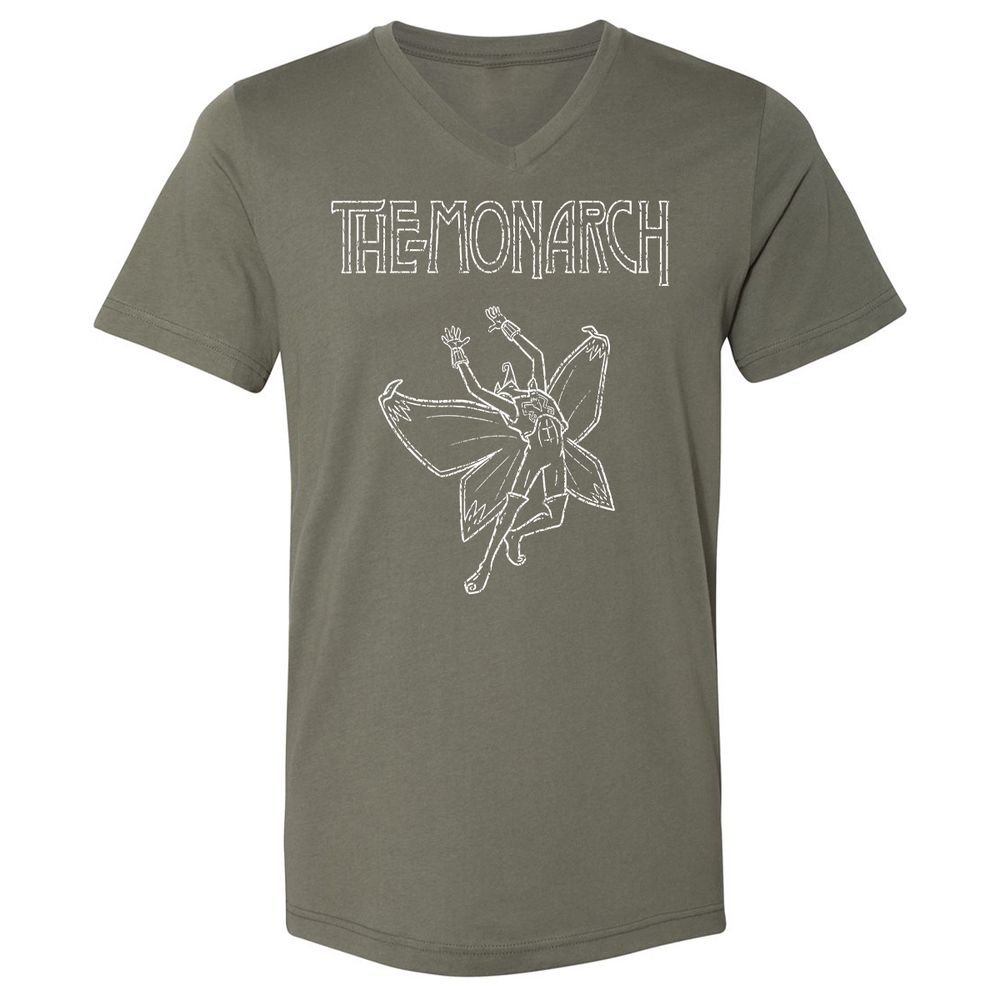 Unisex V-Neck T-Shirt - Y7WHKLB7 - Military Green - 10