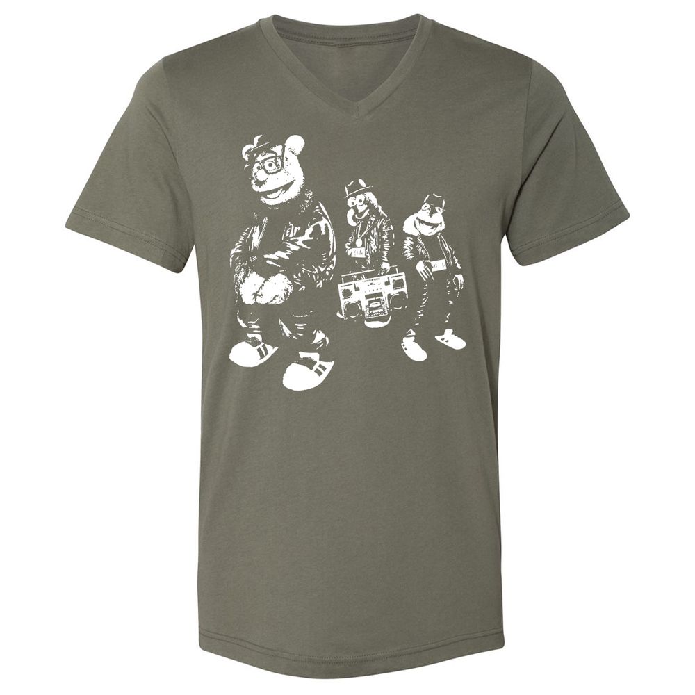 Unisex V-Neck T-Shirt - TSAXBR39 - Military Green - 10