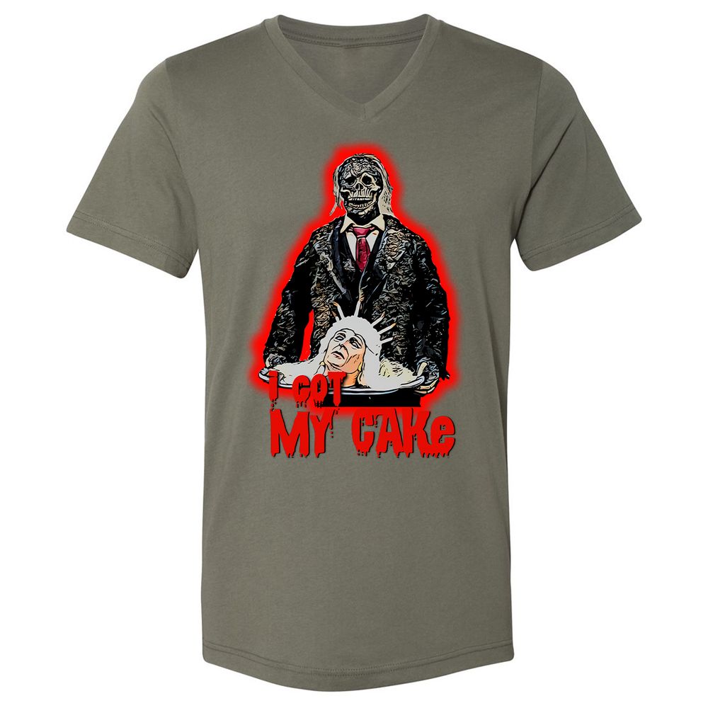 Unisex V-Neck T-Shirt - 45PAND11 - Military Green - 10