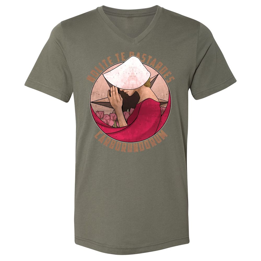 Unisex V-Neck T-Shirt - 3ZPS6SK8 - Military Green - 10
