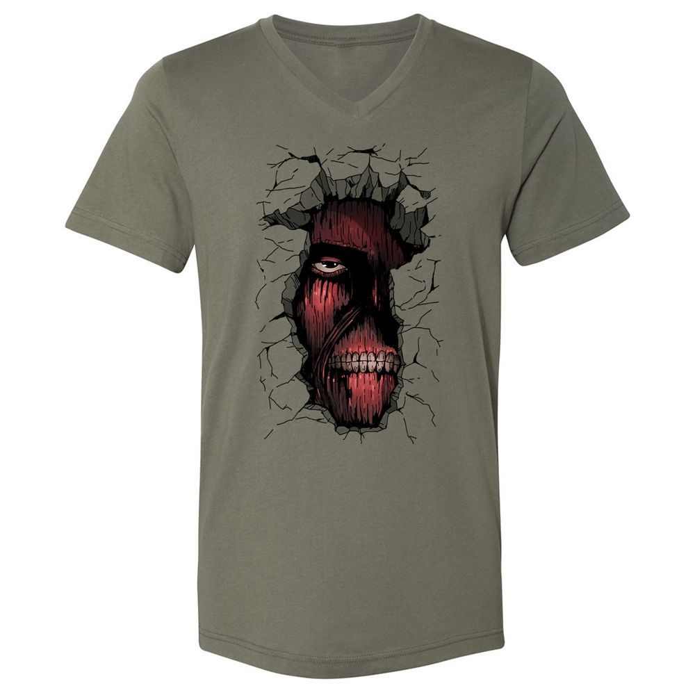 Unisex V-Neck T-Shirt - CLLJUNBF - Military Green - 10