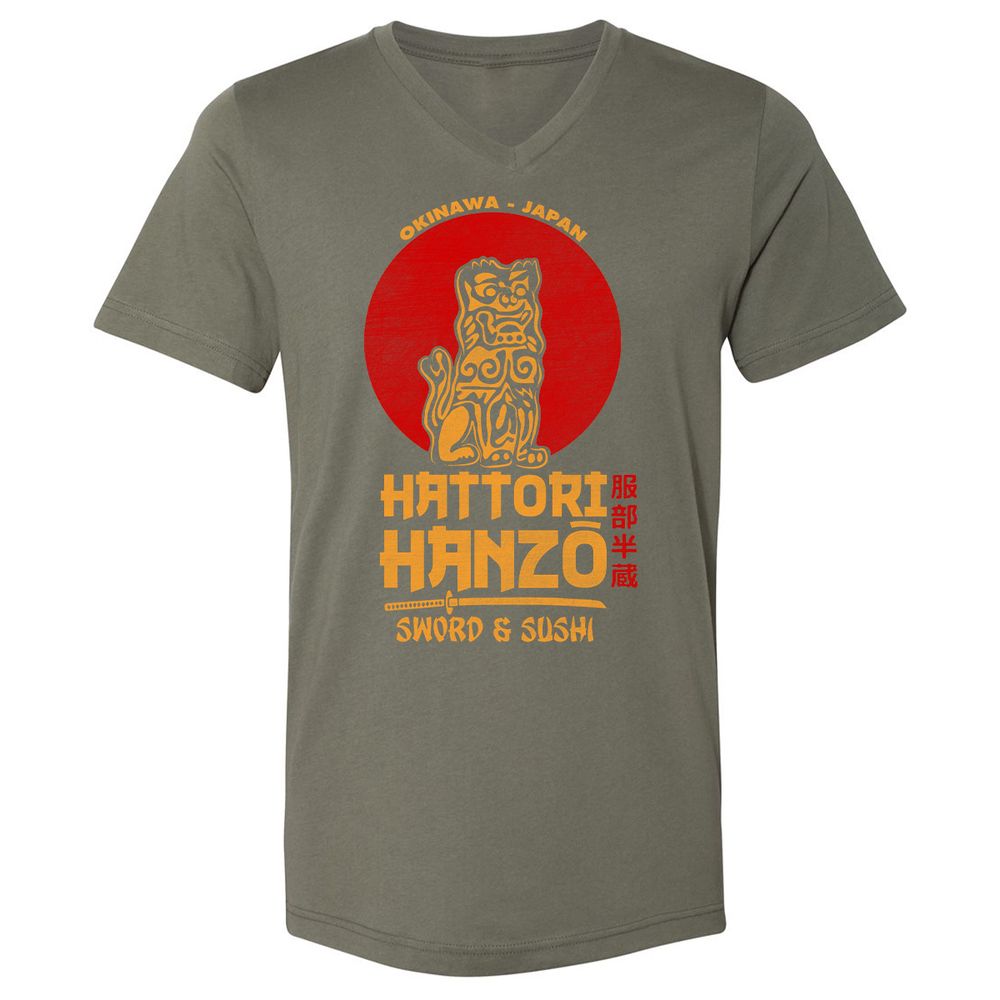 Unisex V-Neck T-Shirt - V3QV589B - Military Green - 10
