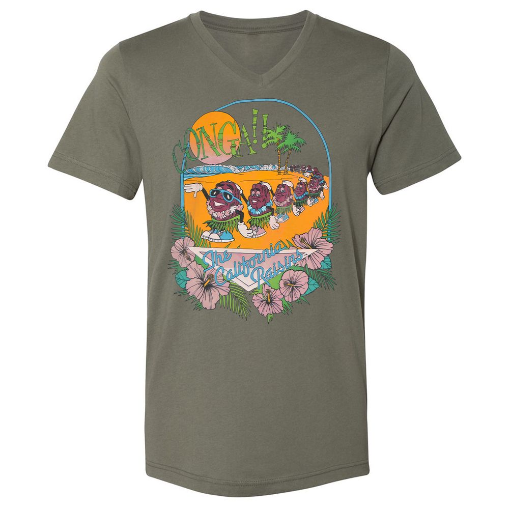 Unisex V-Neck T-Shirt - 8EHVT8N9 - Military Green - 10