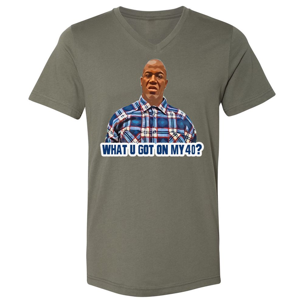 Unisex V-Neck T-Shirt - G11J9ZVX - Military Green - 10