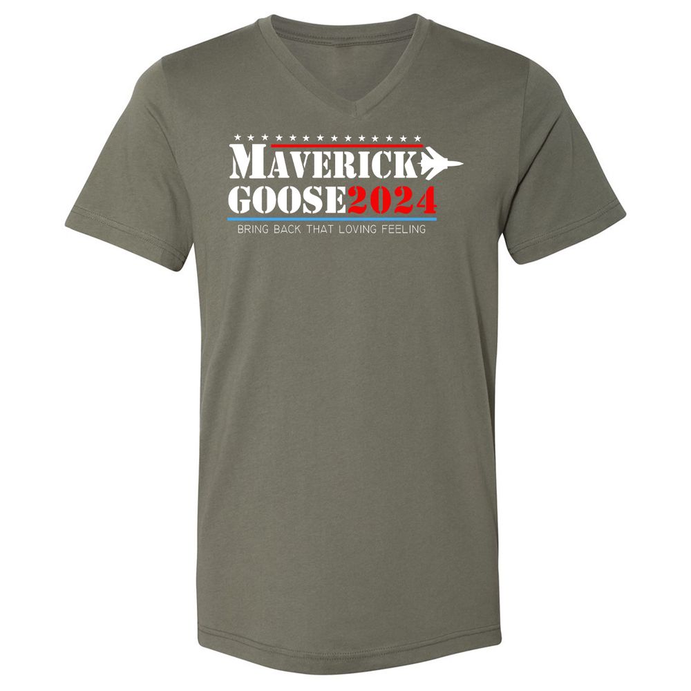 Unisex V-Neck T-Shirt - 48KBFBVS - Military Green - 10