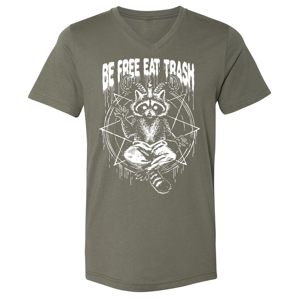 Unisex V-Neck T-Shirt - X9SEH9HK - Military Green - 10