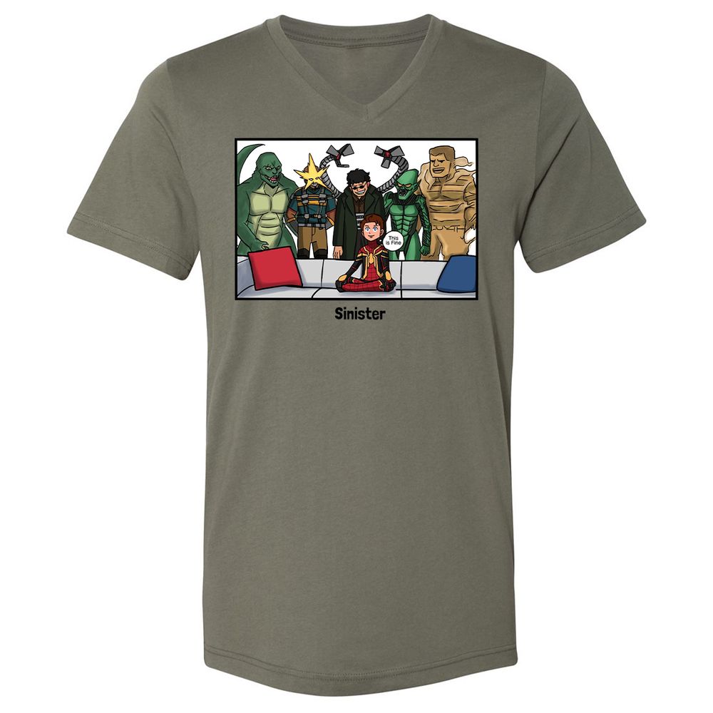 Unisex V-Neck T-Shirt - 31KTPFEJ - Military Green - 10