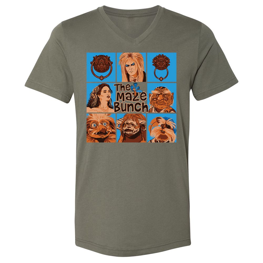 Unisex V-Neck T-Shirt - 4XBNXZZ5 - Military Green - 10
