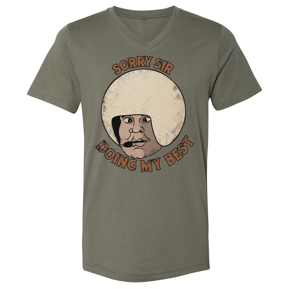 Unisex V-Neck T-Shirt - NVQCLK58 - Military Green - 10