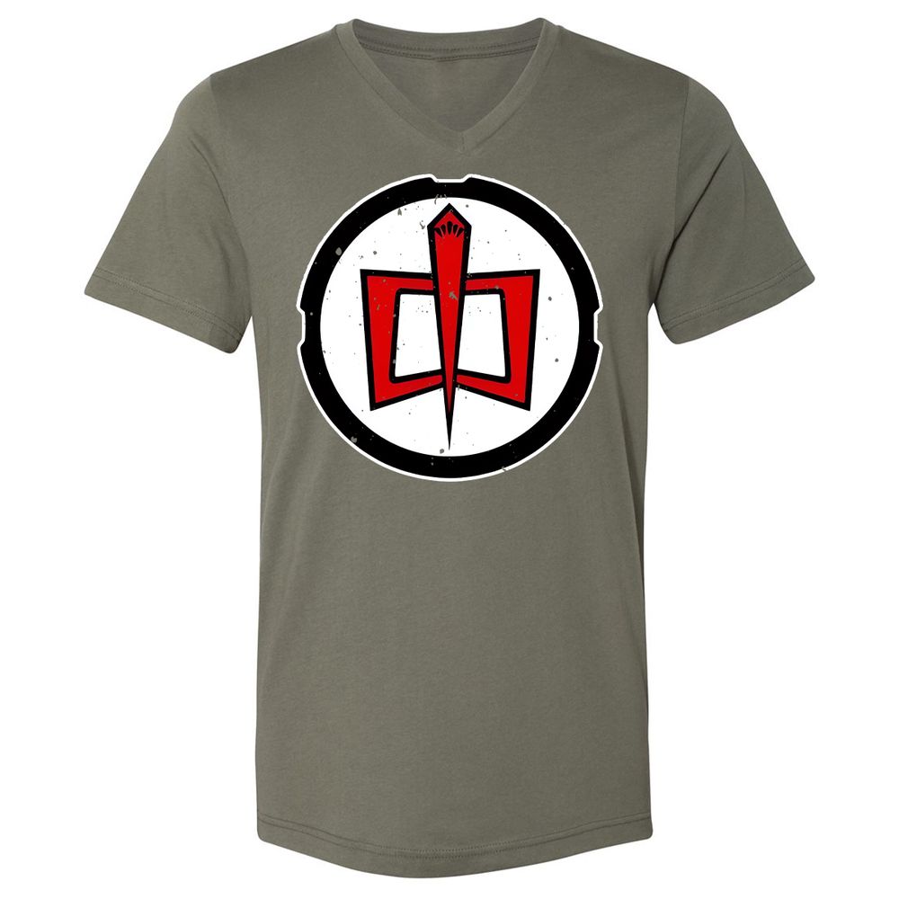 Unisex V-Neck T-Shirt - CHRFW4D6 - Military Green - 10