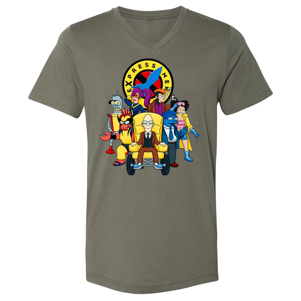 Unisex V-Neck T-Shirt - 8BP8PQS4 - Military Green - 10