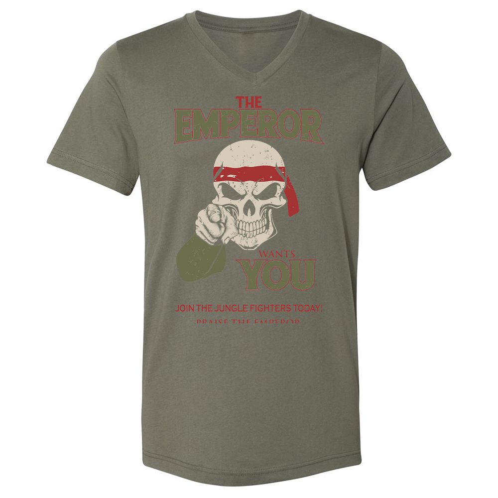 Unisex V-Neck T-Shirt - 1GTAUF2A - Military Green - 10