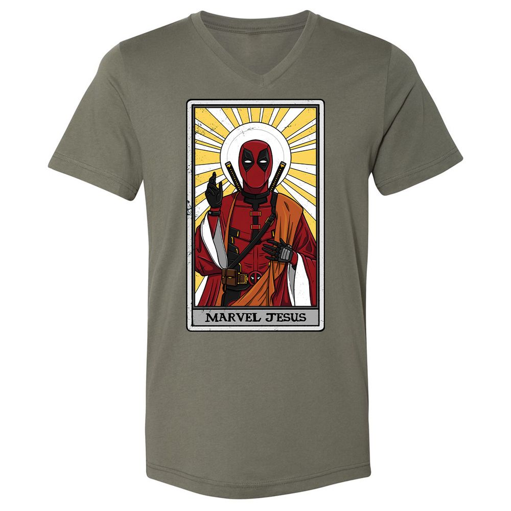 Unisex V-Neck T-Shirt - HNN46VPE - Military Green - 10