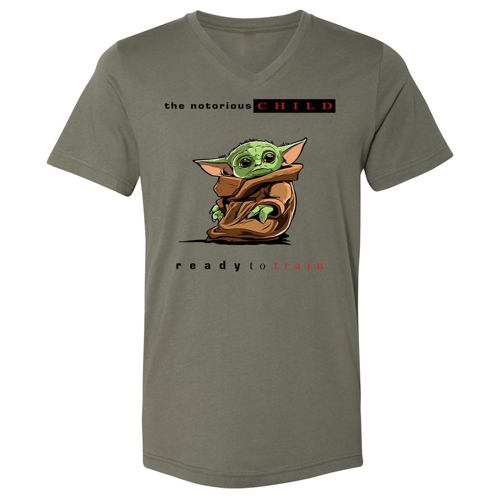 Unisex V-Neck T-Shirt - KDZYNARP - Military Green - 10