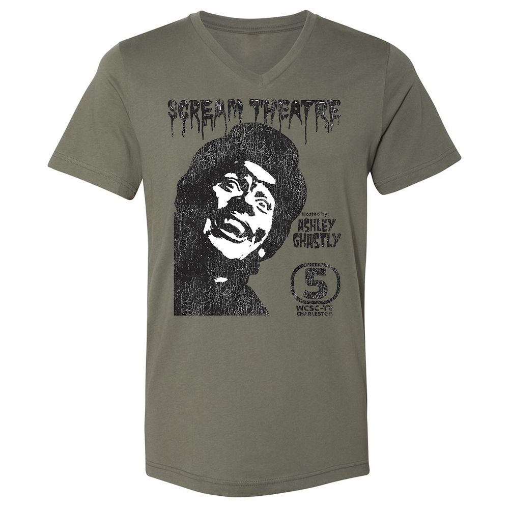 Unisex V-Neck T-Shirt - WMJN9KVP - Military Green - 10