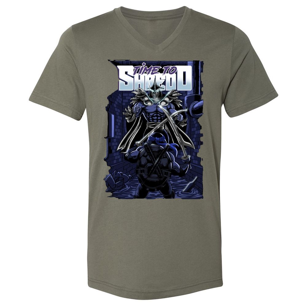 Unisex V-Neck T-Shirt - E69NYBJR - Military Green - 10