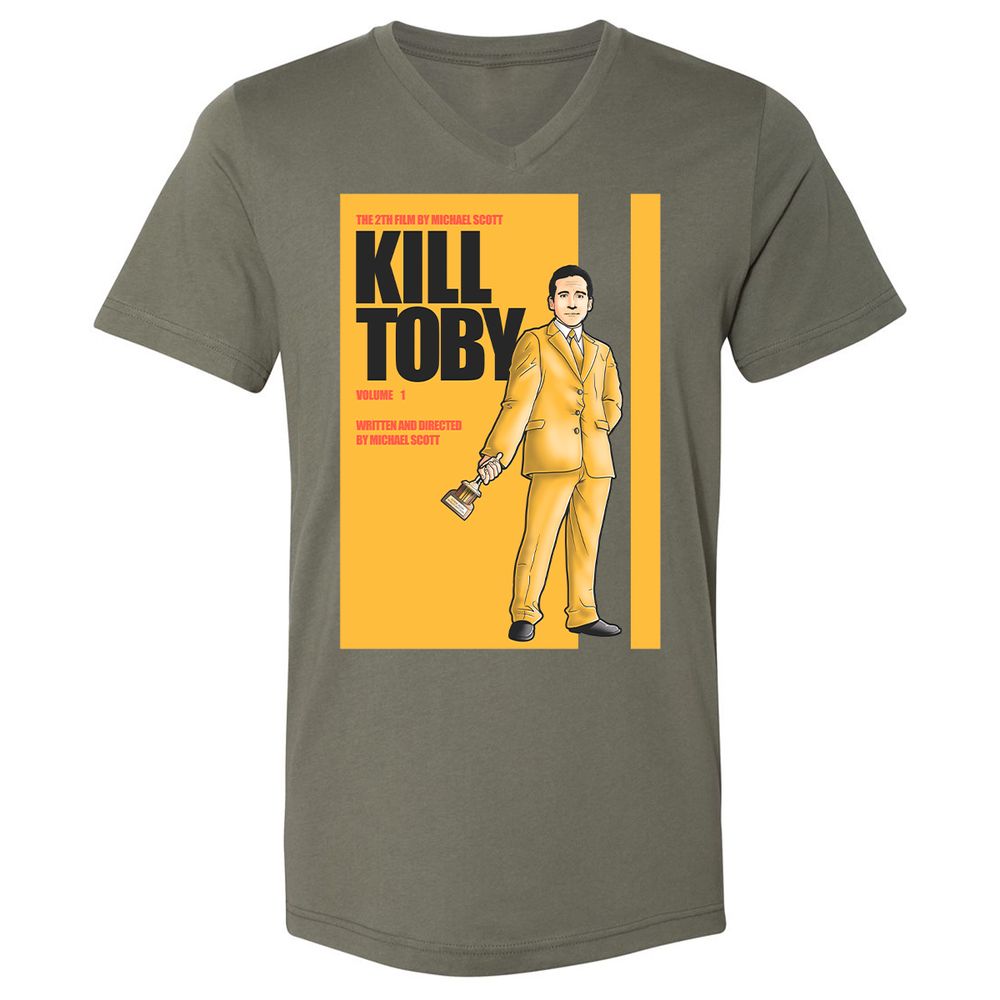 Unisex V-Neck T-Shirt - DFE1HZ8K - Military Green - 10