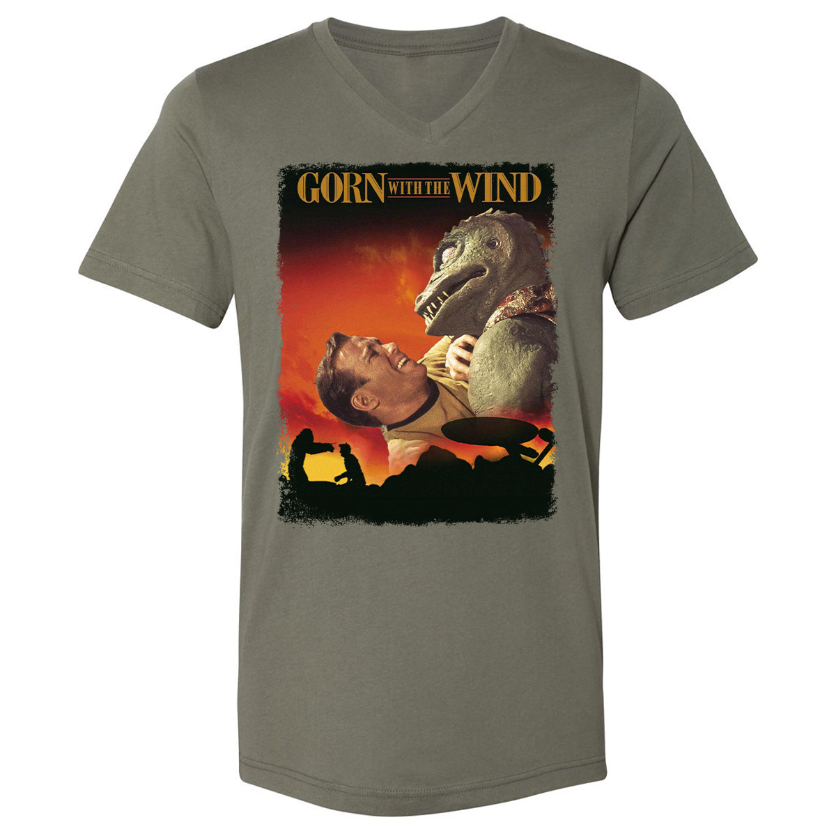 Unisex V-Neck T-Shirt - ASV5TAAZ - Military Green - 10