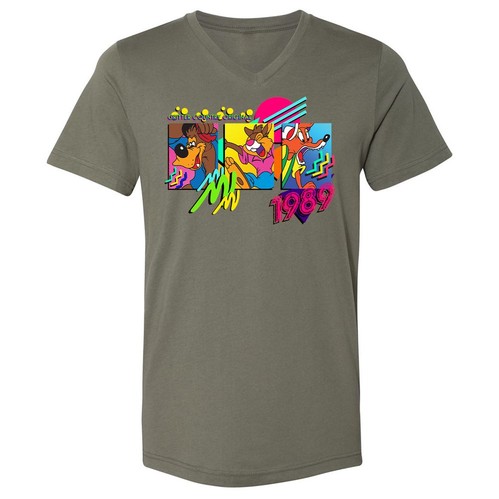 Unisex V-Neck T-Shirt - N6TG3B8S - Military Green - 10
