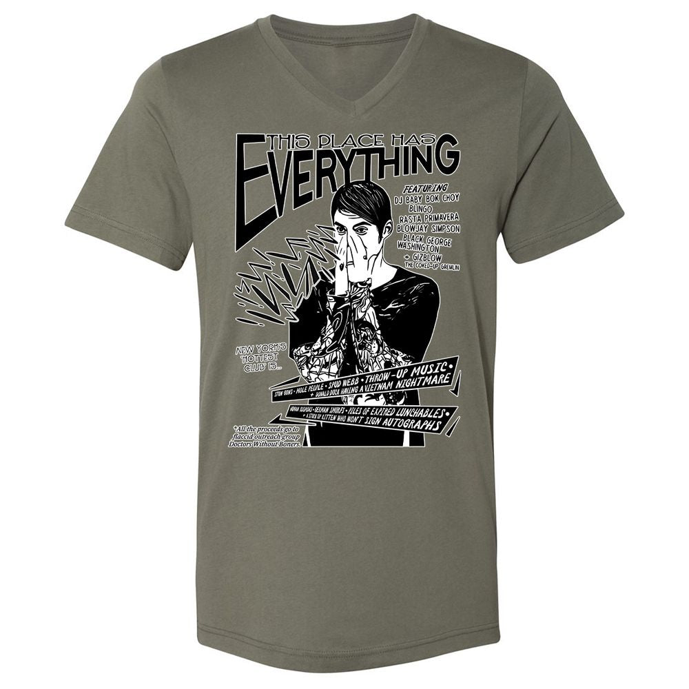 Unisex V-Neck T-Shirt - Z6T49YAR - Military Green - 10