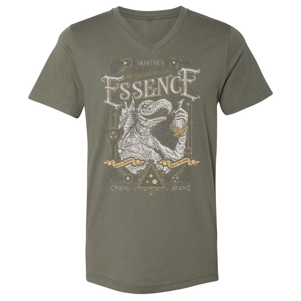 Unisex V-Neck T-Shirt - ZTDBW9XC - Military Green - 10