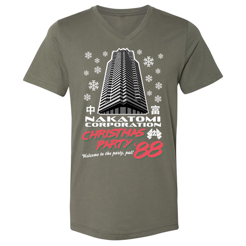Unisex V-Neck T-Shirt - 8QV2XRD8 - Military Green - 10