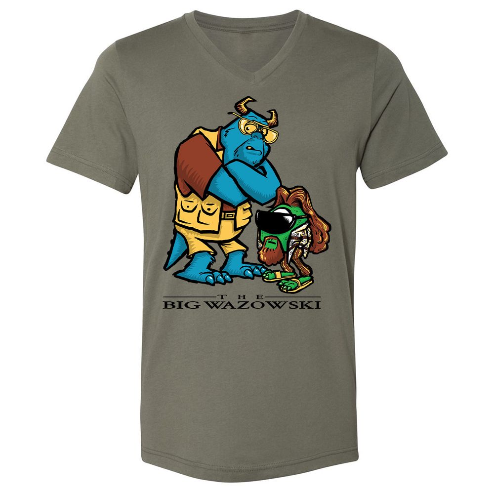 Unisex V-Neck T-Shirt - MWK2U7AQ - Military Green - 10