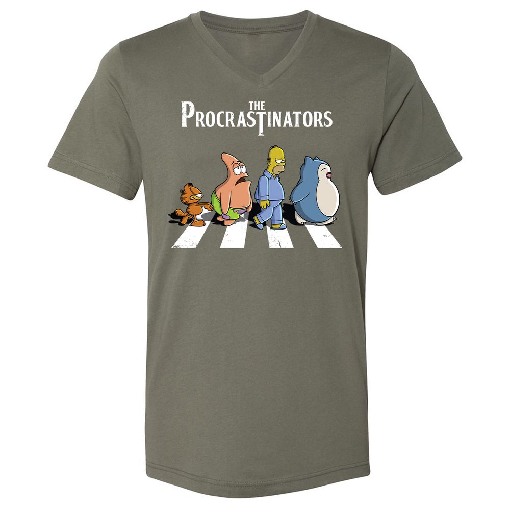 Unisex V-Neck T-Shirt - VEBKHS8K - Military Green - 10