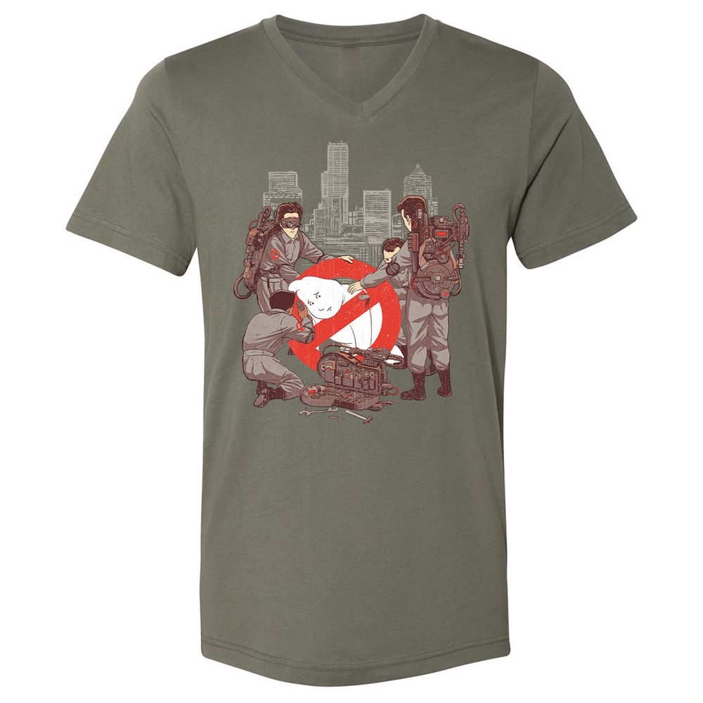 Unisex V-Neck T-Shirt - 3AZ4PVEQ - Military Green - 10