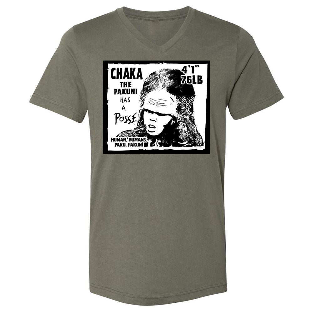 Unisex V-Neck T-Shirt - HWTV1J9A - Military Green - 10