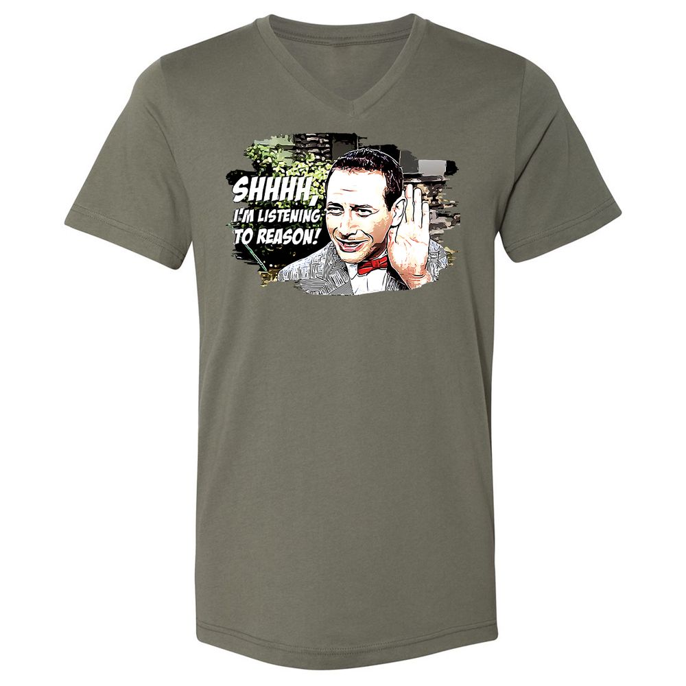 Unisex V-Neck T-Shirt - C4J2TBSS - Military Green - 10