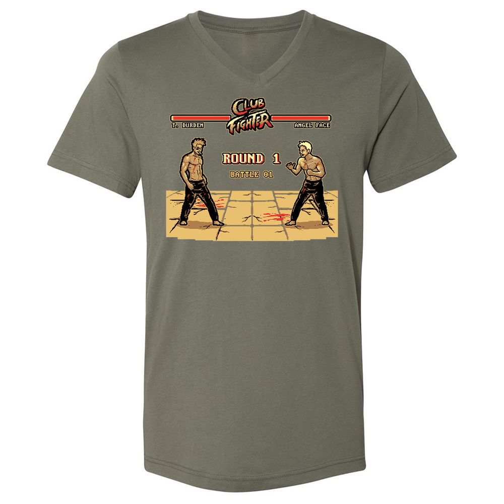 Unisex V-Neck T-Shirt - YW5DZ948 - Military Green - 10
