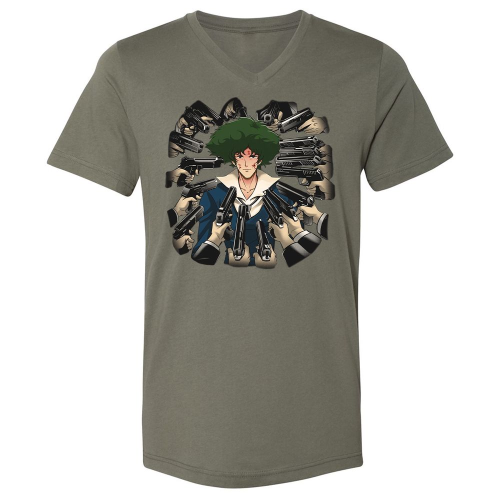 Unisex V-Neck T-Shirt - 29QX9W7P - Military Green - 10