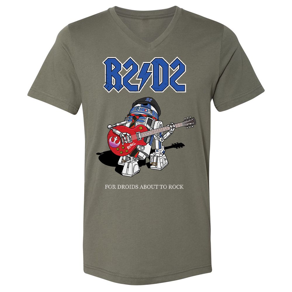 Unisex V-Neck T-Shirt - R6AH9U7V - Military Green - 10