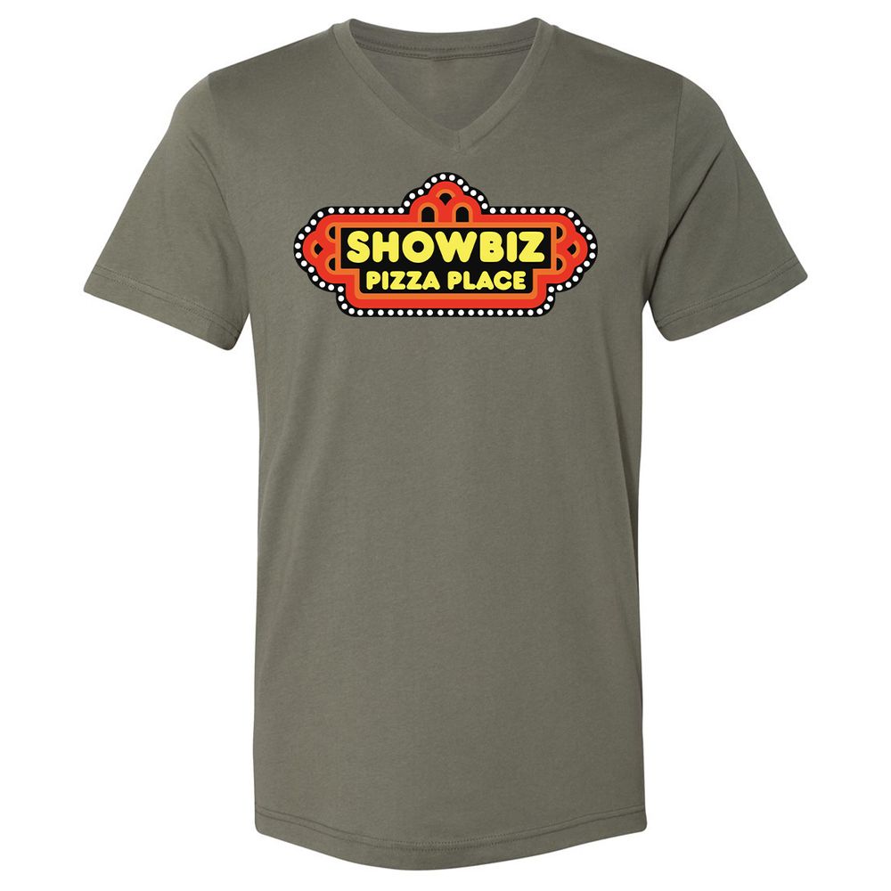 Unisex V-Neck T-Shirt - CNWXB6JX - Military Green - 10