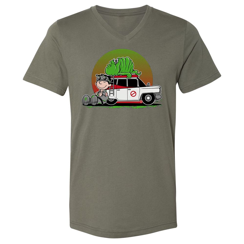 Unisex V-Neck T-Shirt - YYHXLGMF - Military Green - 10