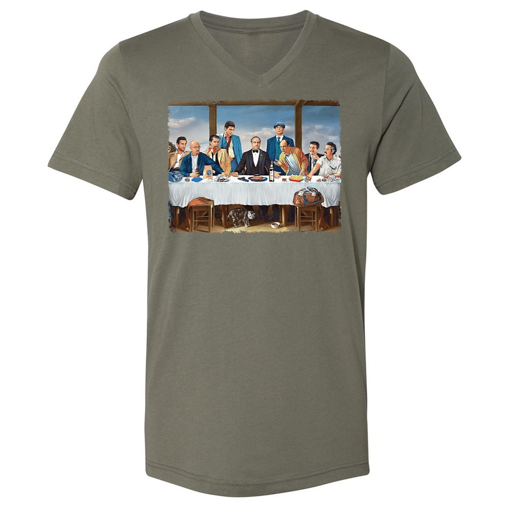 Unisex V-Neck T-Shirt - F6Y2ZLEL - Military Green - 10