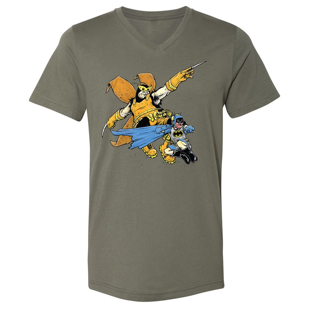 Unisex V-Neck T-Shirt - 97K9RF4C - Military Green - 10