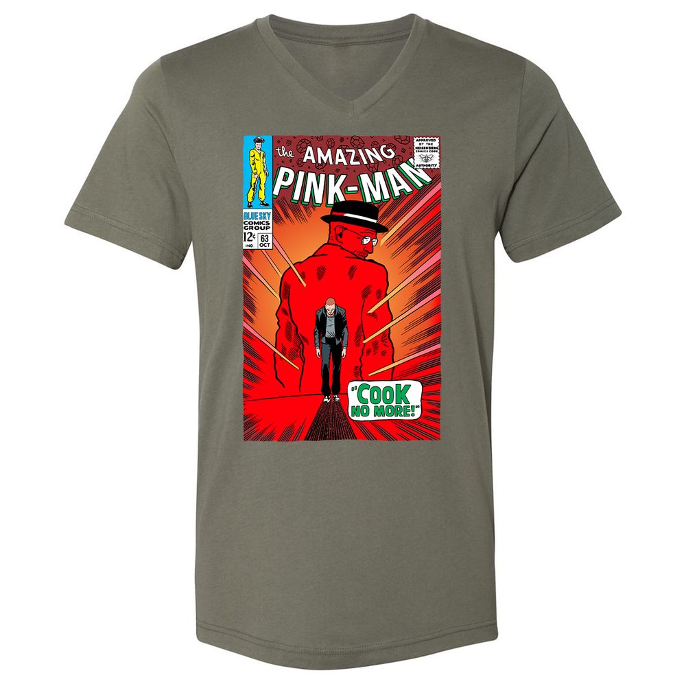 Unisex V-Neck T-Shirt - SK6CWFYK - Military Green - 10