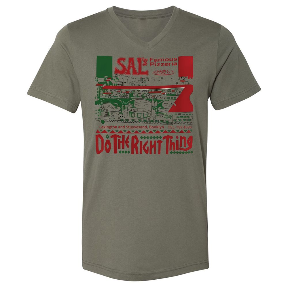 Unisex V-Neck T-Shirt - L24HGJHQ - Military Green - 10